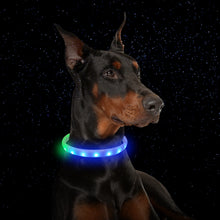 Load image into Gallery viewer, Flash Collar For Dogs USB Charging Anti-Lost Silicone Necklace Pet Products