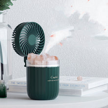Load image into Gallery viewer, Portable Crystal Aromatheraphy Humidifier USB Wireless Aroma Essential Oil Diffuser With Adjustable Fan Warm Light Air Cooler