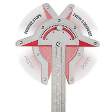 Load image into Gallery viewer, Woodworkers Edge Ruler Protractor Angle Protractor Two Arm Woodworking Ruler Measure Instruments Carpentry Tools