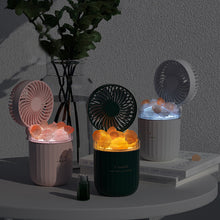 Load image into Gallery viewer, Portable Crystal Aromatheraphy Humidifier USB Wireless Aroma Essential Oil Diffuser With Adjustable Fan Warm Light Air Cooler