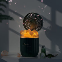 Load image into Gallery viewer, Portable Crystal Aromatheraphy Humidifier USB Wireless Aroma Essential Oil Diffuser With Adjustable Fan Warm Light Air Cooler