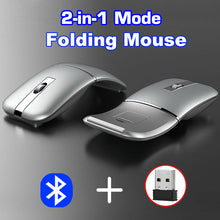 Load image into Gallery viewer, Dual-mode Bluetooth Wireless Mouse Rechargeable Ultra-thin Mute Desktop Laptop Office