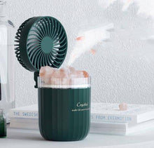 Load image into Gallery viewer, Portable Crystal Aromatheraphy Humidifier USB Wireless Aroma Essential Oil Diffuser With Adjustable Fan Warm Light Air Cooler