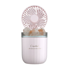 Load image into Gallery viewer, Portable Crystal Aromatheraphy Humidifier USB Wireless Aroma Essential Oil Diffuser With Adjustable Fan Warm Light Air Cooler
