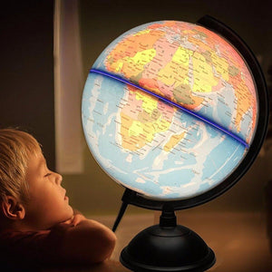 Illuminated  32 inches World Globe Earth Map Teach Education Geography Toy Terrestrial Tellurion Globe home Office Desk Decor