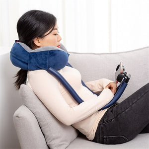 Best Selling 2020 Products Luxurious 2 In1 Lazy Memory Foam U Shaped Pillow Neck Head Sleep Cushion Phone Holder Аксессуары