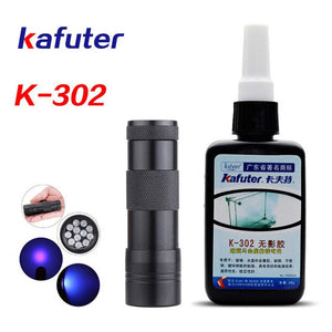 UV Glue UV Curing Adhesive K-302+51 LED UV Flashlight UV Curing Adhesive Crystal Glass and Metal Bonding