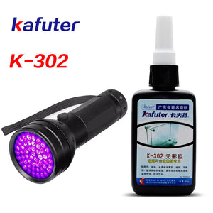 UV Glue UV Curing Adhesive K-302+51 LED UV Flashlight UV Curing Adhesive Crystal Glass and Metal Bonding