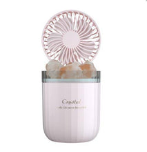 Load image into Gallery viewer, Portable Crystal Aromatheraphy Humidifier USB Wireless Aroma Essential Oil Diffuser With Adjustable Fan Warm Light Air Cooler
